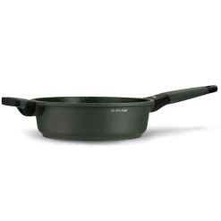 Patelnia na indukcję marmurowa z pokrywką Starke Pro Viridi 24 cm głęboka