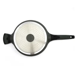 Patelnia na indukcję marmurowa z pokrywką Starke Pro Viridi 24 cm głęboka