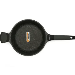 Patelnia na indukcję marmurowa z pokrywką Starke Pro Viridi 24 cm głęboka