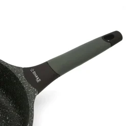 Patelnia na indukcję marmurowa z pokrywką Starke Pro Viridi 24 cm głęboka