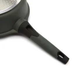 Patelnia na indukcję marmurowa z pokrywką Starke Pro Viridi 24 cm głęboka