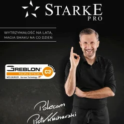 Patelnia na indukcję nierdzewna z pokrywką Starke Pro Treviso 24 cm