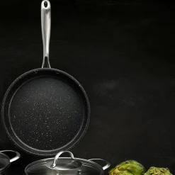 Patelnia na indukcję nierdzewna z pokrywką Starke Pro Varese 24 cm