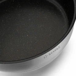 Patelnia na indukcję nierdzewna z pokrywką Starke Pro Varese 24 cm