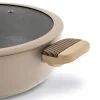Patelnia na indukcję non stick krótkie uchwyty z pokrywką Starke Pro Light Coffee 28 cm