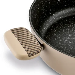 Patelnia na indukcję non stick krótkie uchwyty z pokrywką Starke Pro Light Coffee 28 cm