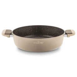 Patelnia na indukcję non stick krótkie uchwyty z pokrywką Starke Pro Light Coffee 28 cm