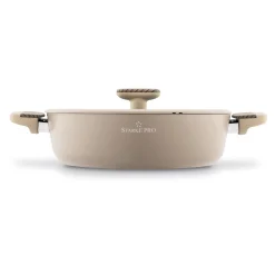 Patelnia na indukcję non stick krótkie uchwyty z pokrywką Starke Pro Light Coffee 28 cm