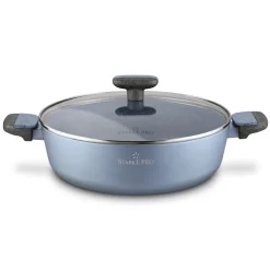 Patelnia na indukcję non stick krótkie uchwyty z pokrywką Starke Pro Double 28 cm