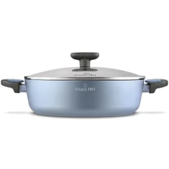 Patelnia na indukcję non stick krótkie uchwyty z pokrywką Starke Pro Double 28 cm