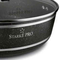 Patelnia na indukcję z pokrywką Starke Pro Celebrity Marble 24 cm