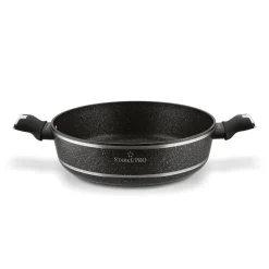 Patelnia na indukcję z pokrywką krótkie uchwyty Starke Pro Celebrity Marble 28 cm