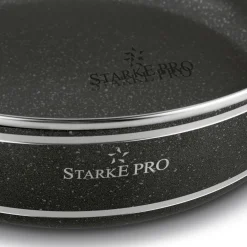 Patelnia na indukcję z pokrywką krótkie uchwyty Starke Pro Celebrity Marble 28 cm