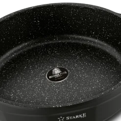 Patelnia na indukcję z pokrywką krótkie uchwyty Starke Pro Brick Marble 28 cm