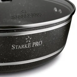 Patelnia na indukcję z pokrywką Starke Pro Celebrity Marble 28 cm