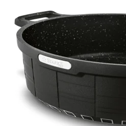 Patelnia na indukcję z powłoką marmurową i pokrywką Starke Pro Crows Marble 28 x 7,5 cm krótkie uchwyty