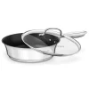 Patelnia nierdzewna non-stick na indukcję z pokrywką Starke Pro Sintesi 24 cm