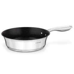 Patelnia nierdzewna non-stick na indukcję z pokrywką Starke Pro Sintesi 24 cm
