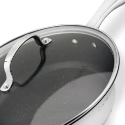 Patelnia nierdzewna non-stick na indukcję z pokrywką Starke Pro Sintesi 24 cm