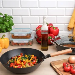 Patelnia WOK żeliwna emaliowana Starke Pro Hanoi 30 cm