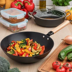Patelnia WOK żeliwna emaliowana Starke Pro Hanoi 30 cm