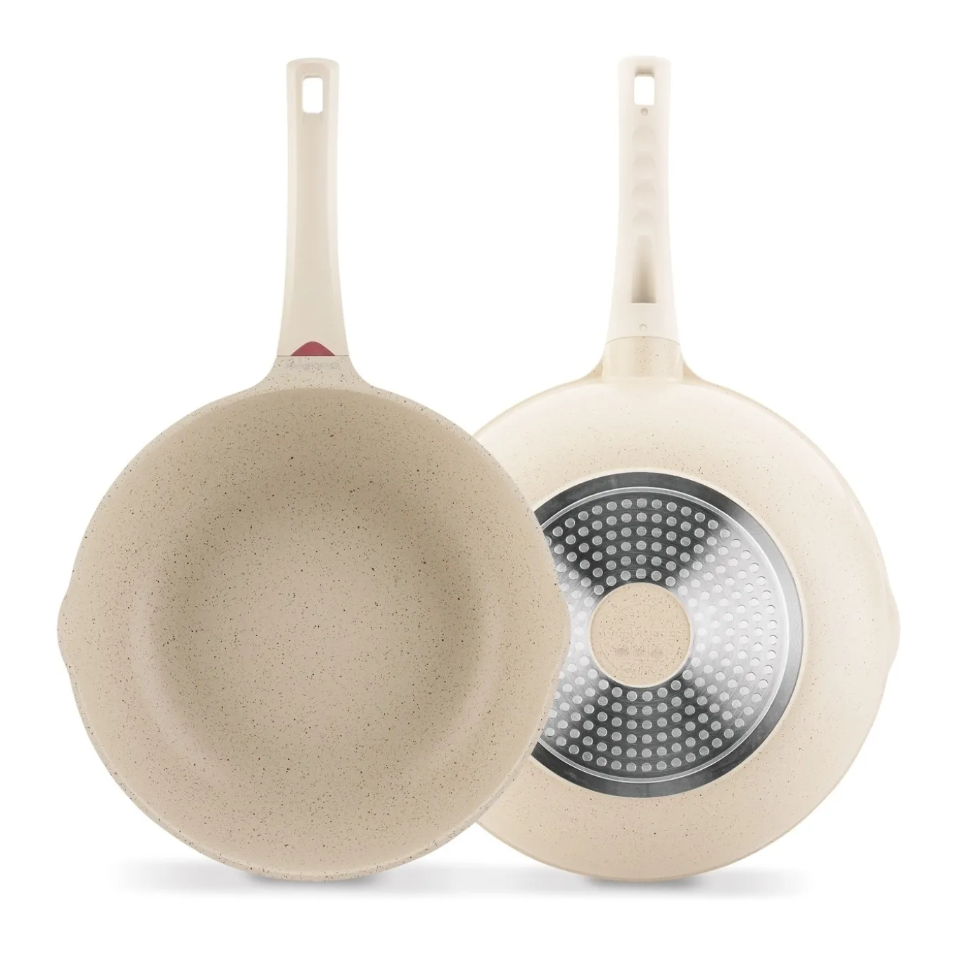 Patelnia WOK indukcyjna z pokrywką Konighoffer Creamy Marble 30 cm