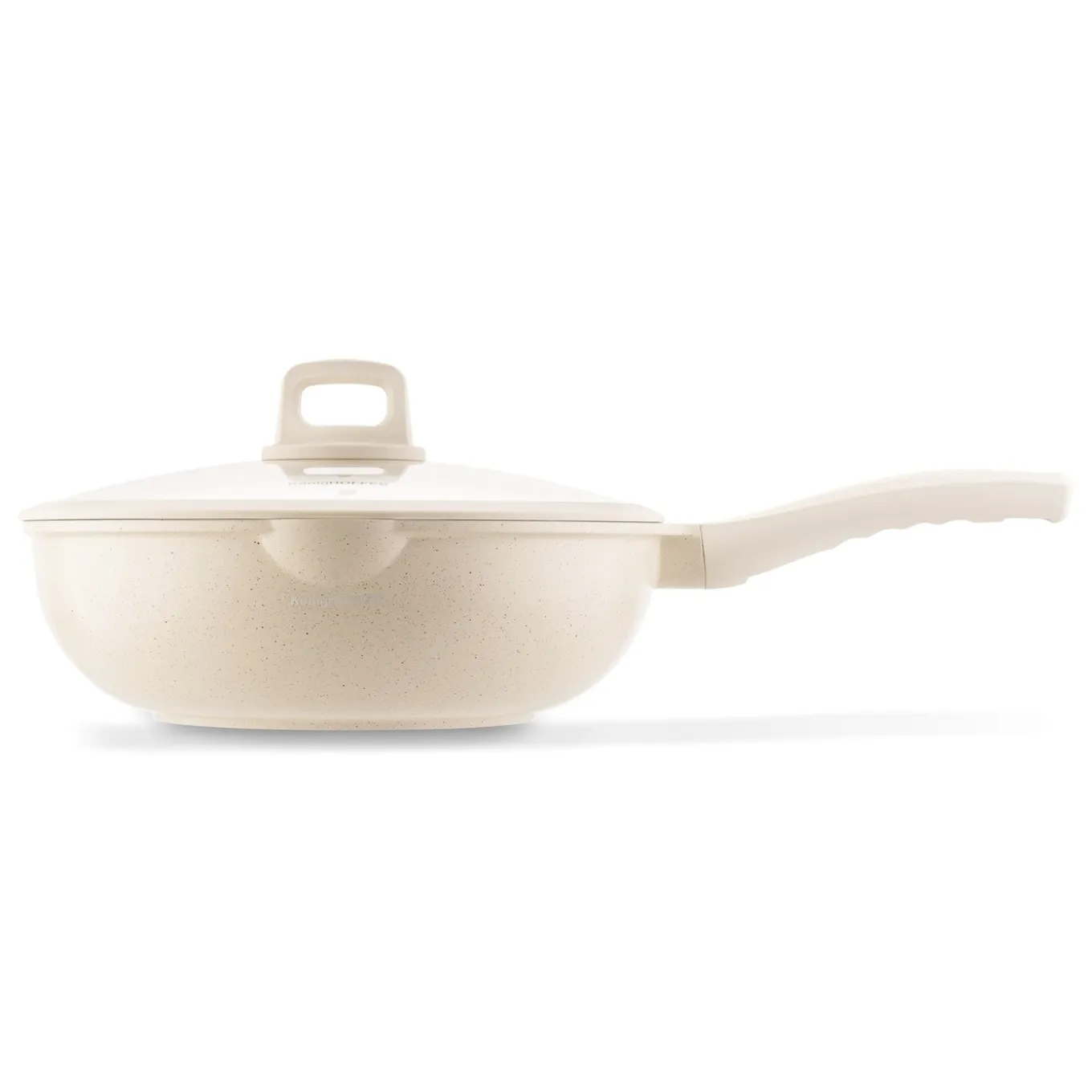 Patelnia WOK indukcyjna z pokrywką Konighoffer Creamy Marble 30 cm