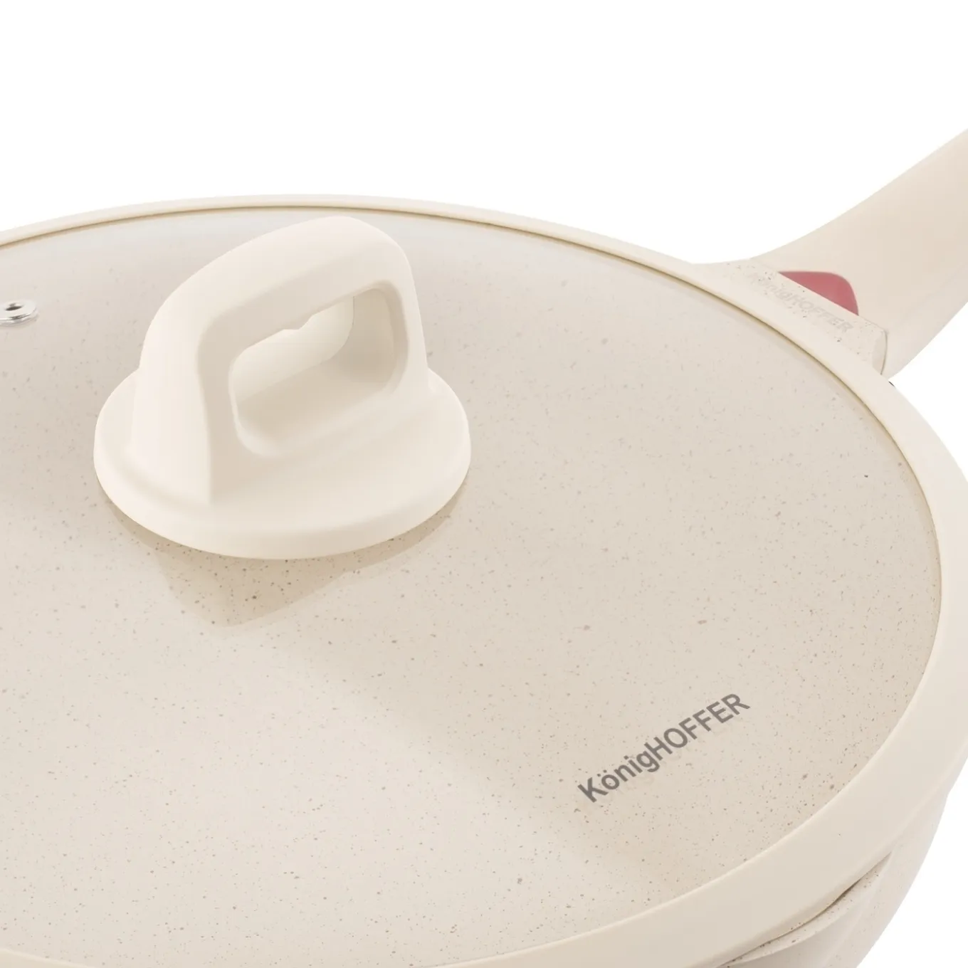 Patelnia WOK indukcyjna z pokrywką Konighoffer Creamy Marble 30 cm