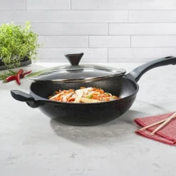 Patelnia WOK marmurkowa Konighoffer Kenji 30 cm na indukcję