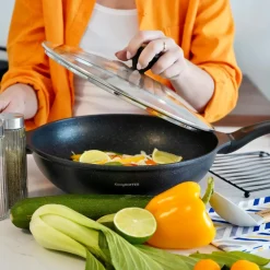 Patelnia WOK marmurkowa Konighoffer Kenji 30 cm na indukcję