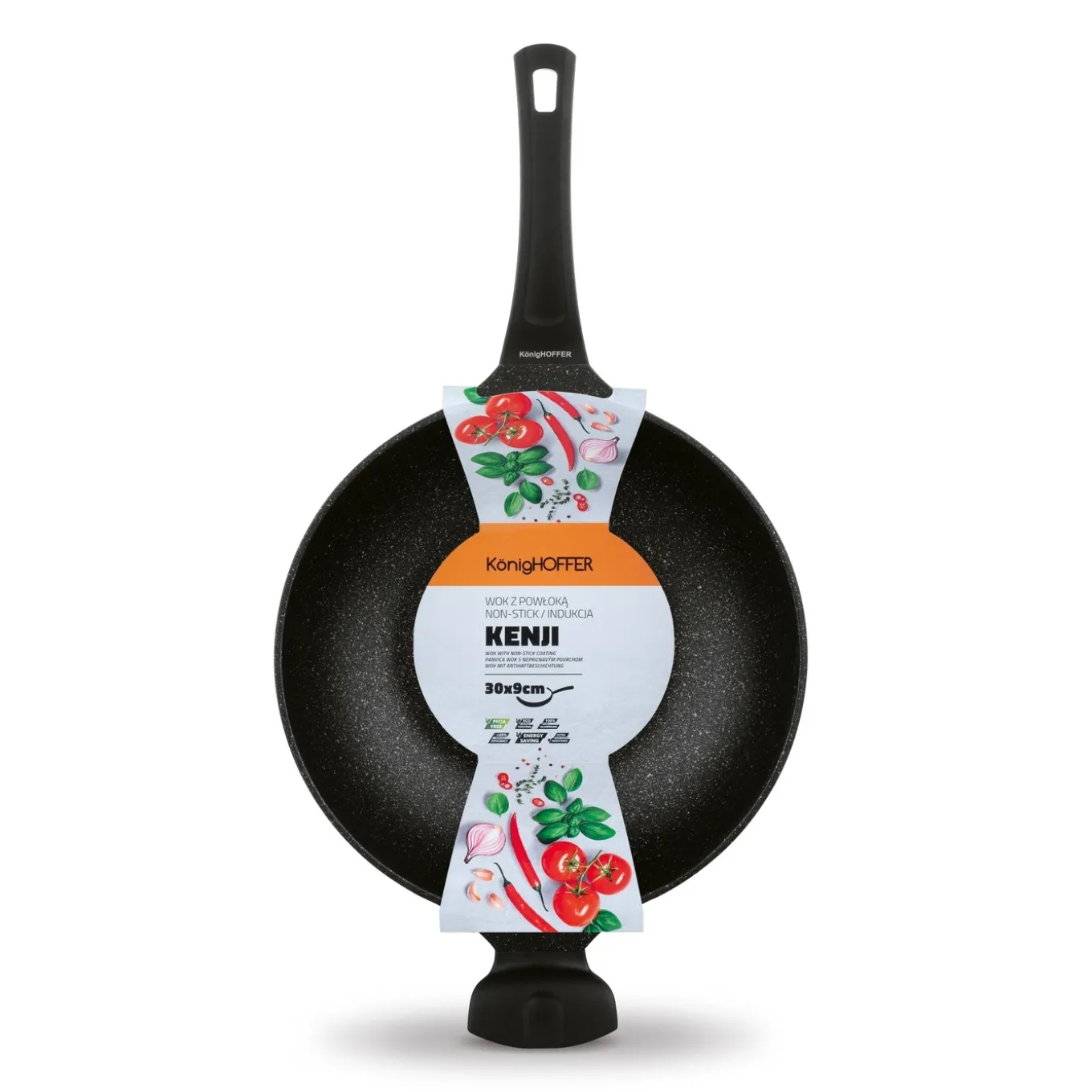 Patelnia WOK marmurkowa na indukcję Konighoffer Kenji 30 cm