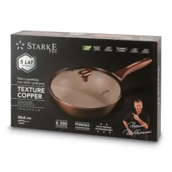 Patelnia WOK na indukcję Starke Pro Texture Copper 28 x 8 cm
