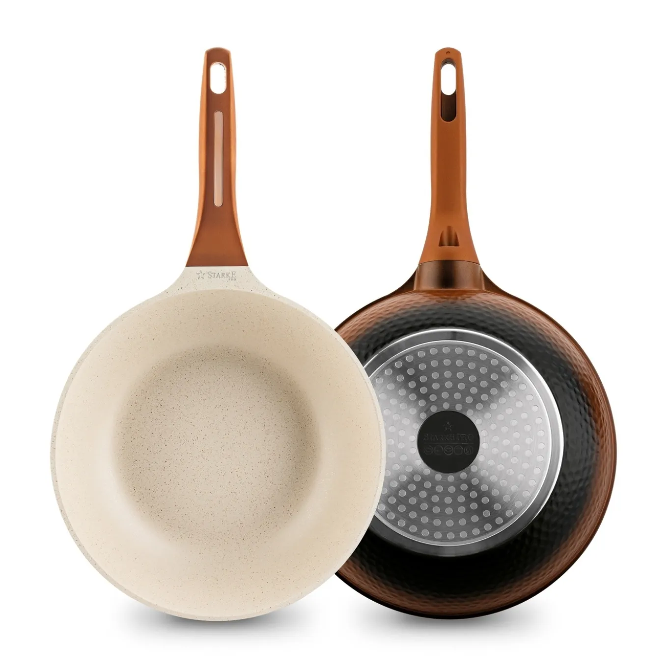 Patelnia WOK na indukcję Starke Pro Texture Copper 28 x 8 cm