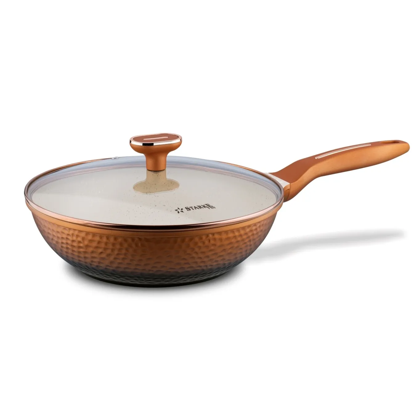 Patelnia WOK na indukcję Starke Pro Texture Copper 28 x 8 cm