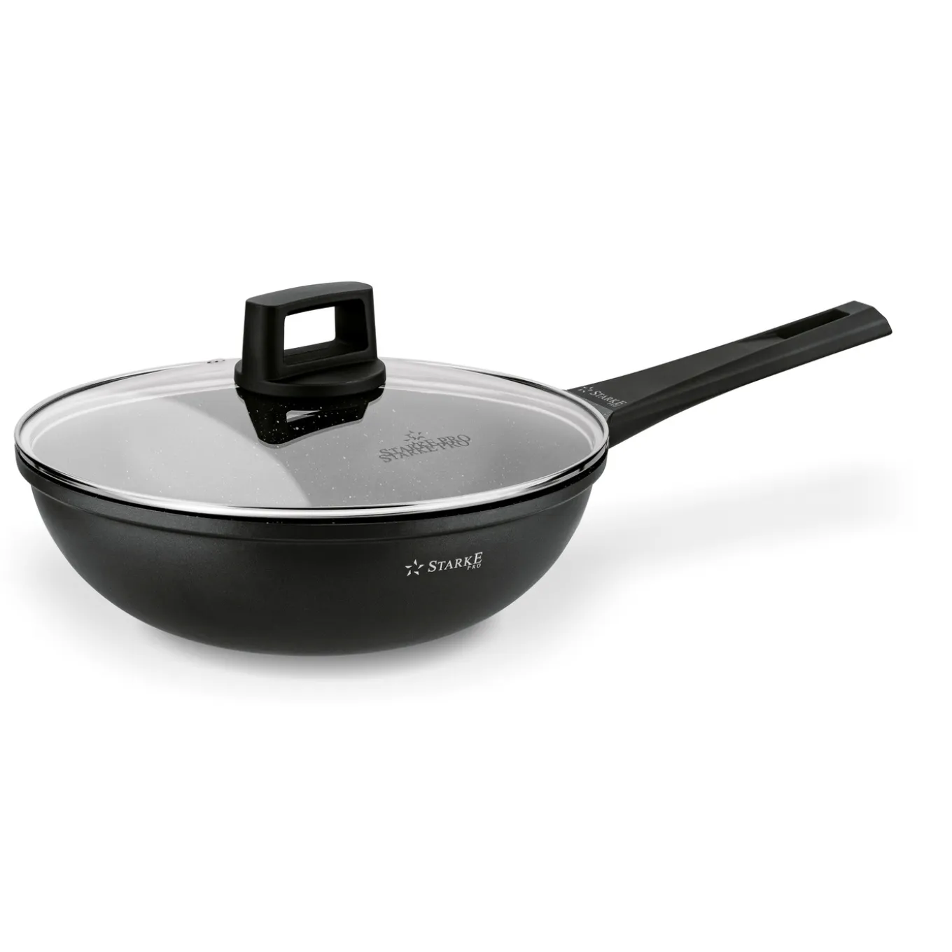 Patelnia WOK na indukcję z pokrywką Starke Pro Taylor Marble 28 cm