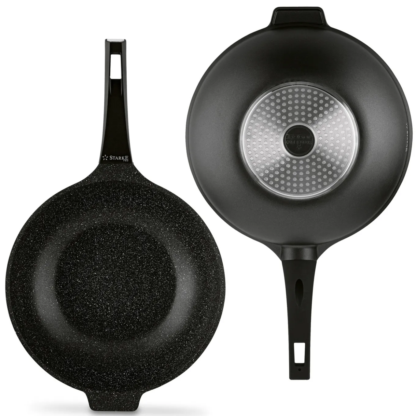 Patelnia WOK na indukcję z pokrywką Starke Pro Taylor Marble 32 cm