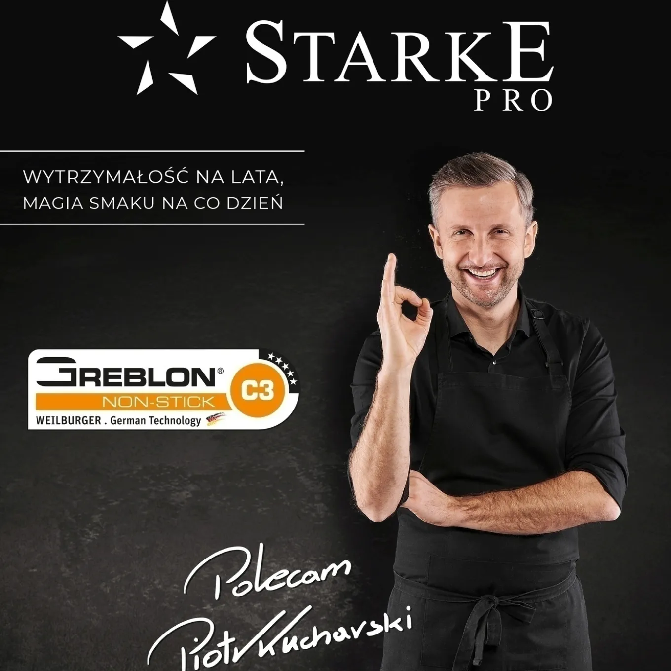 Patelnia WOK na indukcję z pokrywką Starke Pro Taylor Marble 32 cm