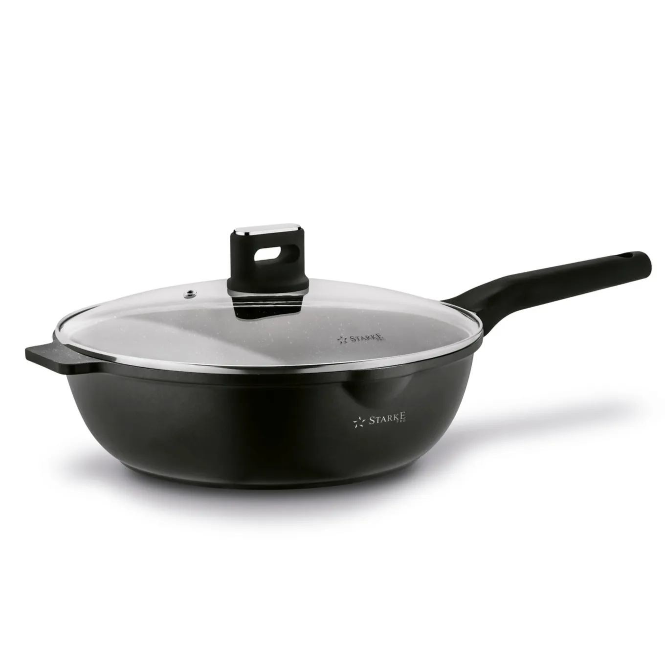 Patelnia WOK na indukcję z pokrywką Starke Pro Yasai 32 cm