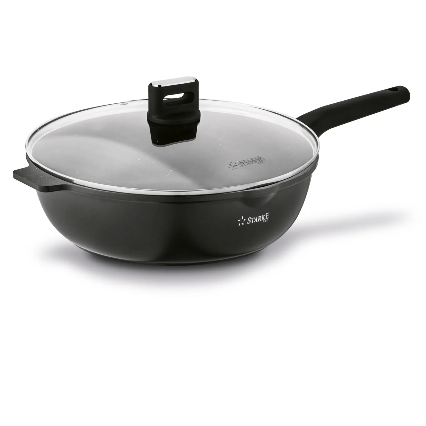 Patelnia WOK na indukcję z pokrywką Starke Pro Yasai 32 cm