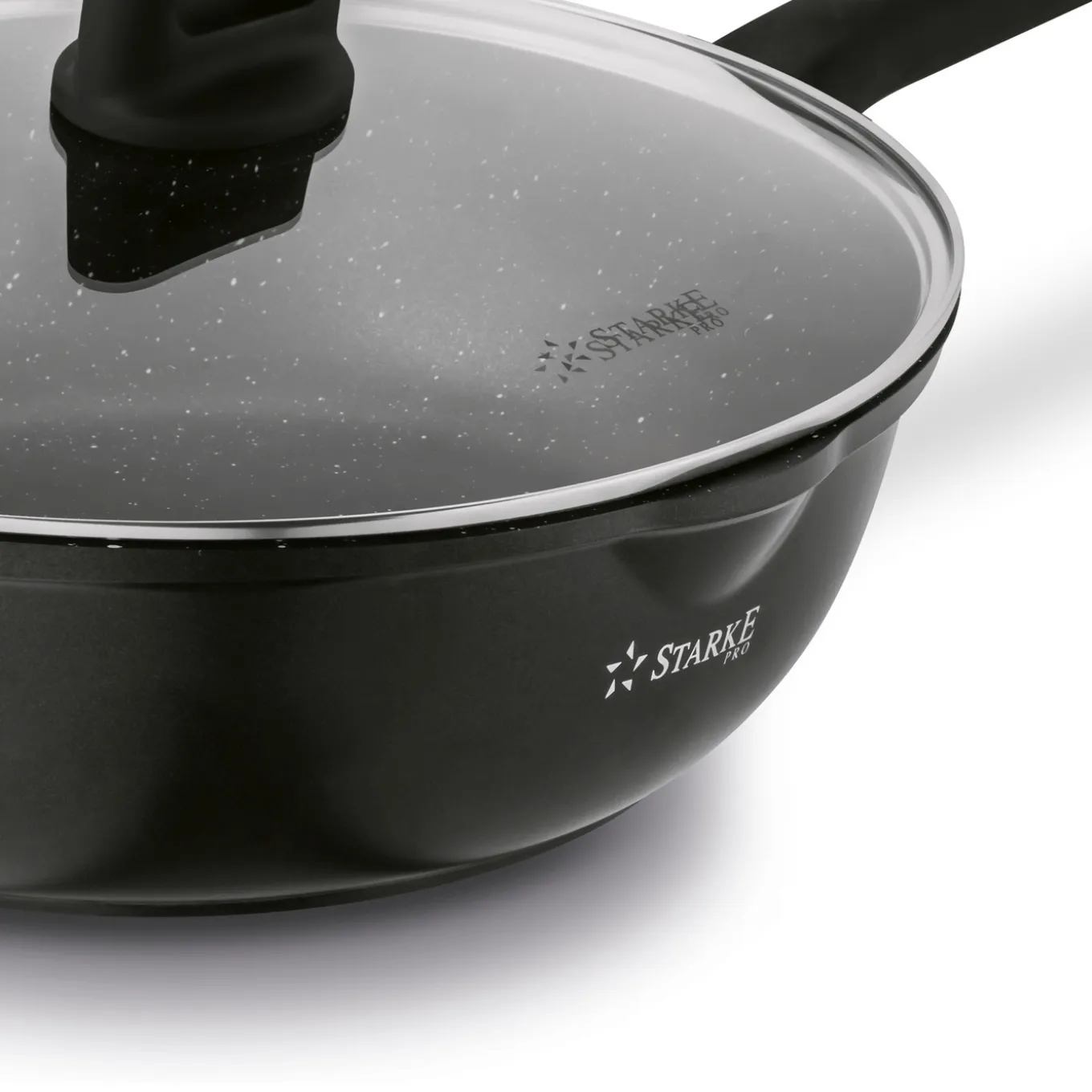 Patelnia WOK na indukcję z pokrywką Starke Pro Yasai 32 cm