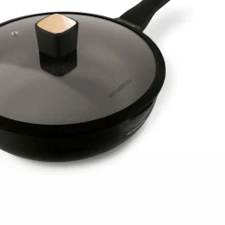 Patelnia WOK na indukcję z pokrywką Konighoffer Black Rose 30 cm