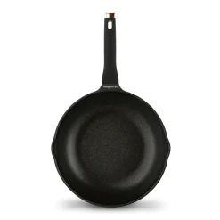 Patelnia WOK na indukcję z pokrywką Konighoffer Black Rose 30 cm