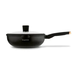 Patelnia WOK na indukcję z pokrywką Konighoffer Black Rose 30 cm