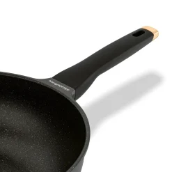 Patelnia WOK na indukcję z pokrywką Konighoffer Black Rose 30 cm