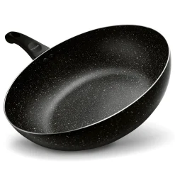 Patelnia WOK z pokrywką Tadar Marmara Black 30 x 8,5 cm