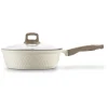 Patelnia z powłoką ceramiczną na indukcję Konighoffer Rosti z pokrywką 28 cm kremowa