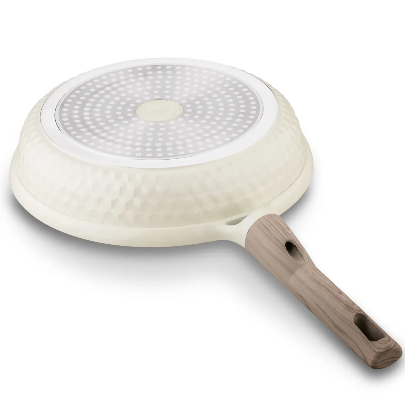 Patelnia z powłoką ceramiczną na indukcję Konighoffer Rosti 28 cm kremowa