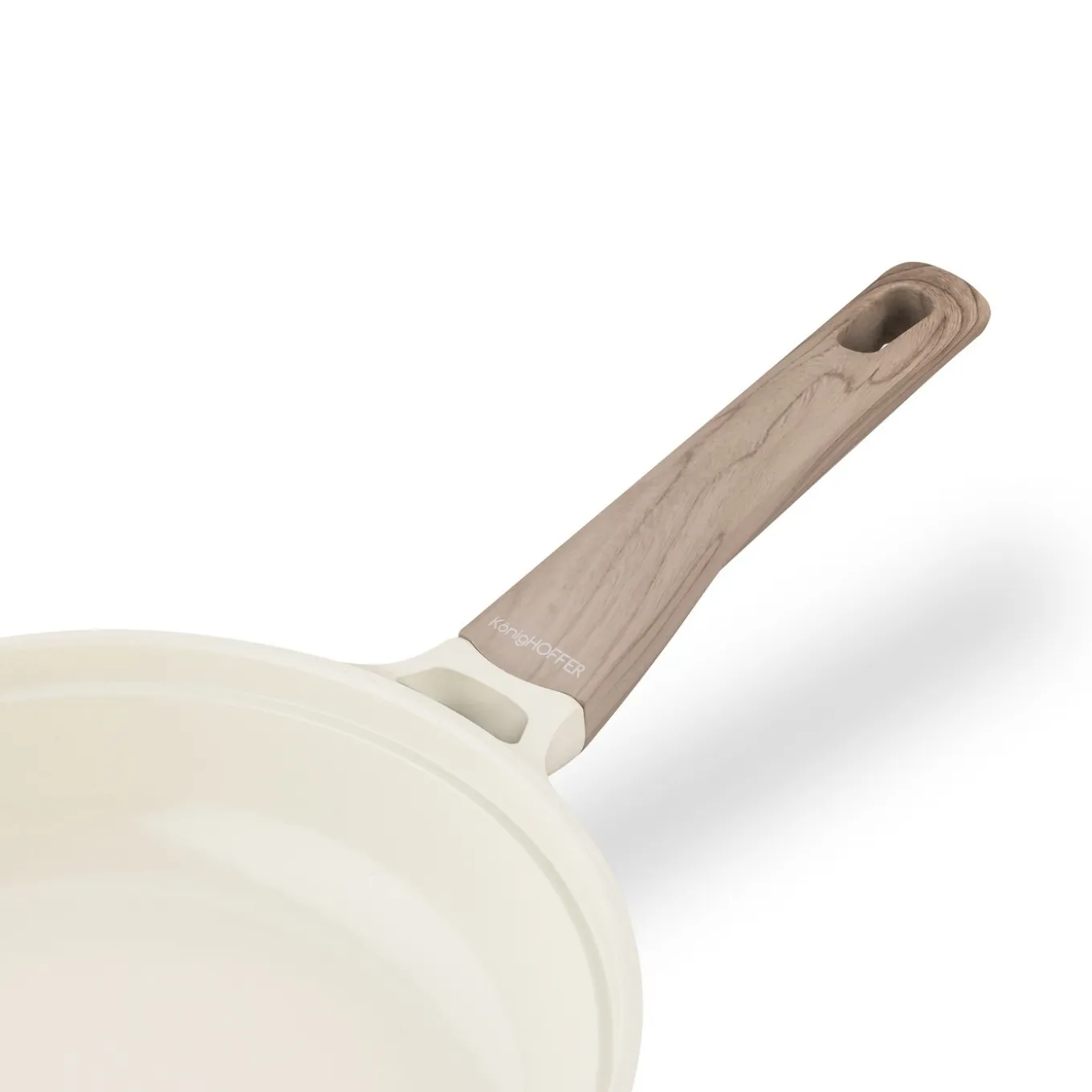 Patelnia z powłoką ceramiczną na indukcję Konighoffer Rosti 24 cm kremowa