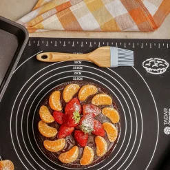 Pędzelek kuchenny silikonowy Tadar 22 cm niebieski