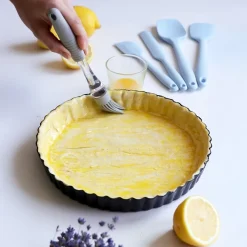 Pędzelek silikonowy kuchenny okrągły Tadar Silico Alix 23 x 2,5 cm szary